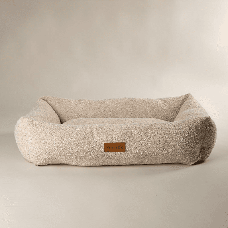 Luxury Boucle Box Bed, 90 x 70cm, Ivory