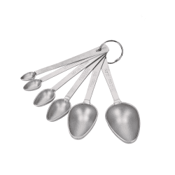 Image showing the Measuring Spoon 6 Piece Set, 11 cm, Stainless Steel product.