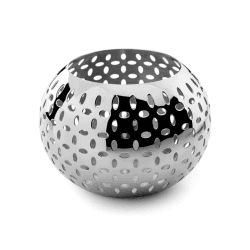 Image showing the Sesame Tealight holder, 8.8 x 12.5cm, Stainless Steel product.
