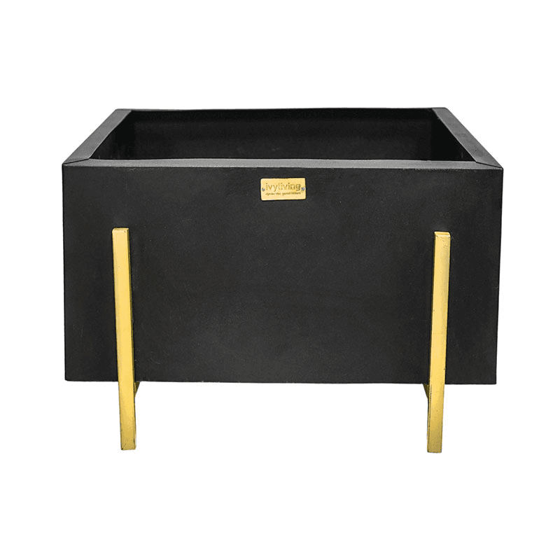 Orion Firebowl, H40 x W62cm, Black/Gold