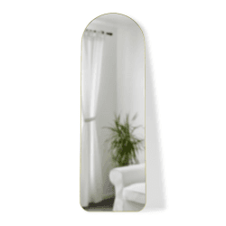 Image showing the Hubba Arched Leaning Mirror, 51 x 157cm, Brass product.