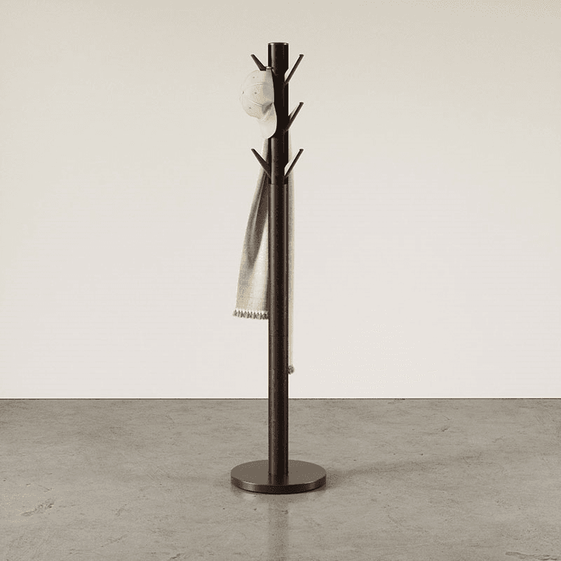 Flapper Coat Rack, H168cm, Black & Walnut