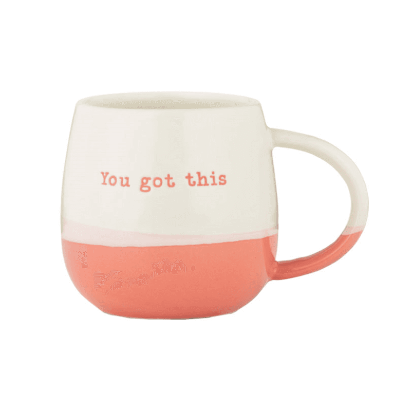 You Got This Mug, 12oz , Pink/White