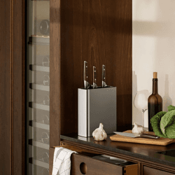 Image showing the Lexicon Knife Stand, 20.5 x 20cm, Grey product.