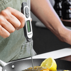 Image showing the Digital Waterproof Precision Thermometer, Silver product.