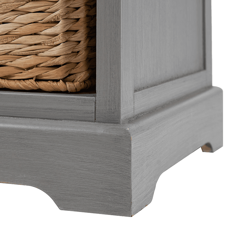 Devonshire 3 Drawer Basket Unit, Grey