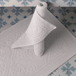 Image showing the Enzo Bath mat, 54 x 110cm, Snow product.