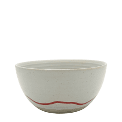 Image showing the Studio Bowl, D14cm, Pebble & Red product.