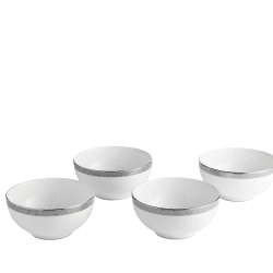 Image showing the Lace 12 Piece Dinnerware Set, Platinum product.