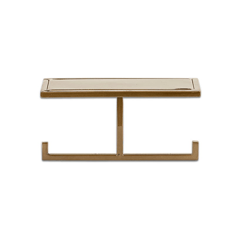 Mahi Wall Mounted Toilet Roll Holder, L24cm, Brass