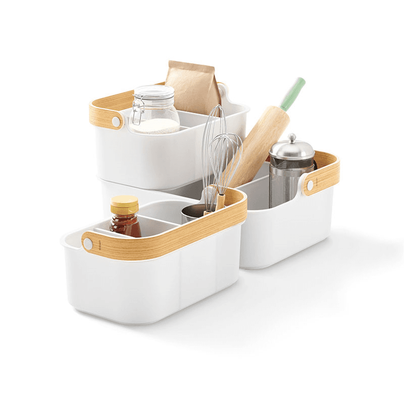 Bellwood Bin, White & Natural