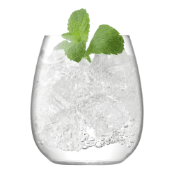 Image showing the Borough Set of 4 stemless glasses, 455ml, clear product.