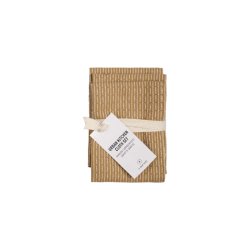 Image showing the Piqué Set of 3 Kitchen Cloths, 18 x 35cm, Khaki Stone product.
