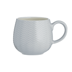 Image showing the Embossed Chevron Mug, H9 x W8 x L13, Grey product.