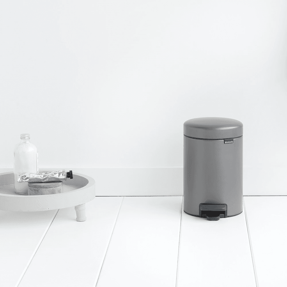 newIcon Pedal bin, 3 litre, Platinum