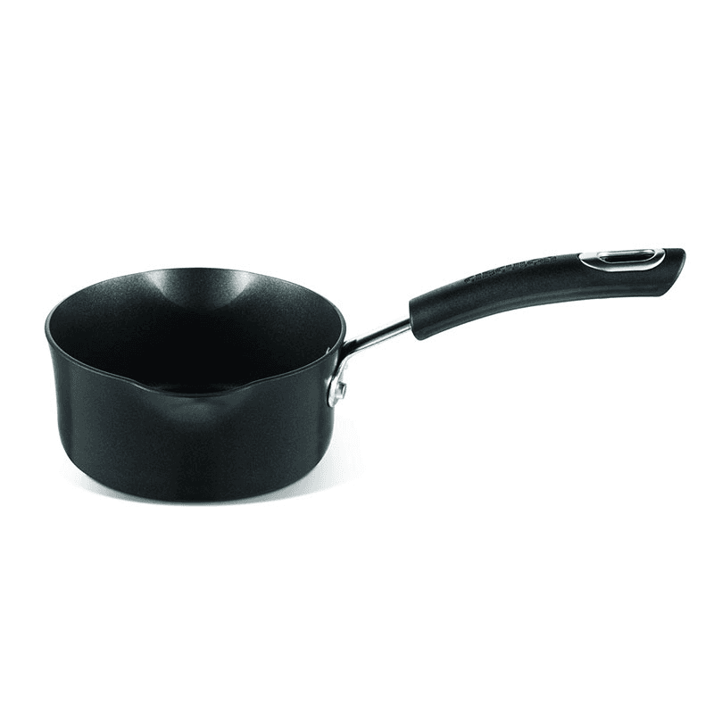 Total Anodised Non-Stick Milkpan, 14cm, Black