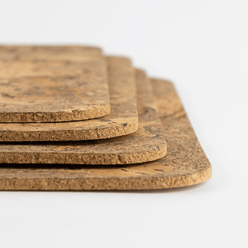 Cork Set of 4 Placemats, W30 x L40cm, Natural