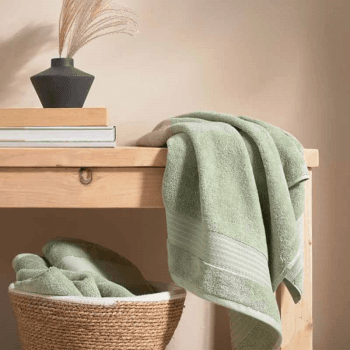 Image showing the Organic Eco Twist Bath Sheet, Thyme product.