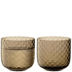 Image showing the Dapple Tumblers Set of 2, 330ml, Earth Brown product.