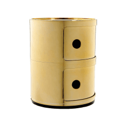 Image showing the Componibili, 2 Door Cabinet, Gold, Gold product.