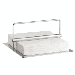 Image showing the Peter Holmblad Napkin holder, H10 x L19 x W19cm, Satin Stainless Steel product.