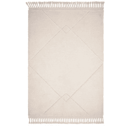 Image showing the Fes Moroccan Boho Diamond Rug, 120 x 170cm, Cream product.