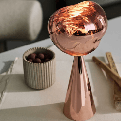 Image showing the Melt Portable Lamp, H28.5cm, Copper product.