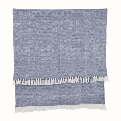 Image showing the Diamond Blanket, 250cm x 130cm, Navy product.