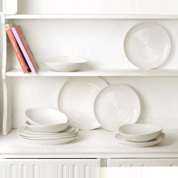 Image showing the Ceramics Set of 4 side plates, 16.5cm, White product.