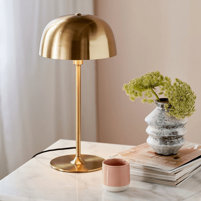 Cera Table Lamp, H47cm, Brass