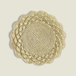 Image showing the Clara Set of 2 Woven Placemats, D39cm, Natural product.