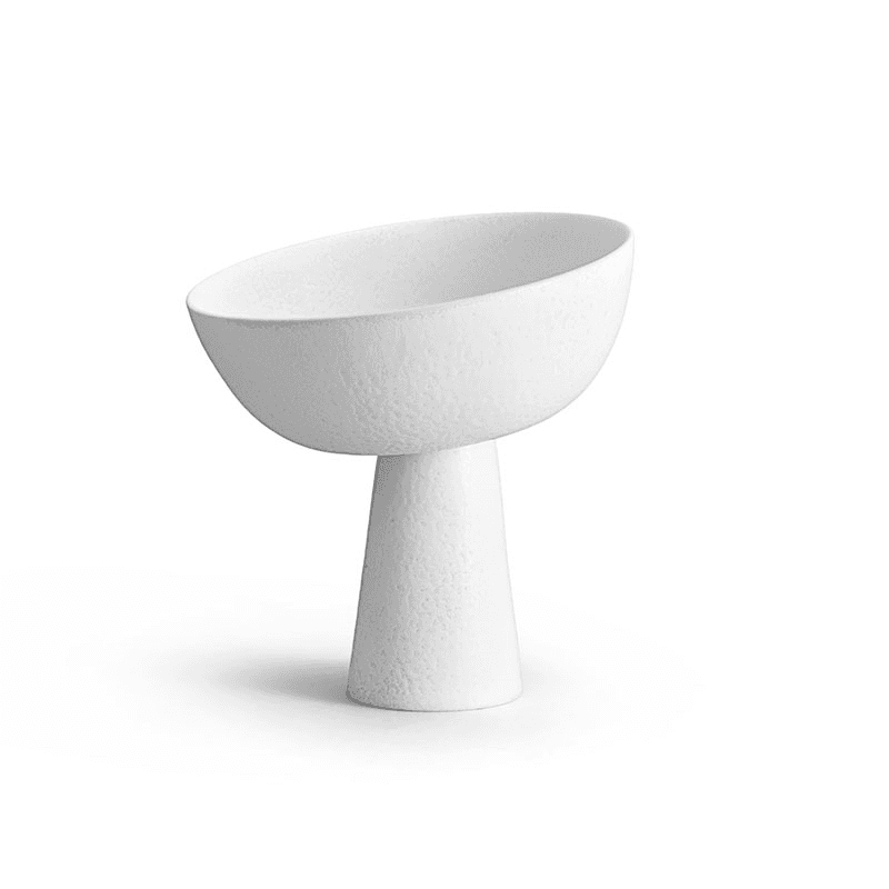 Terra Bowl on Stand, D18cm, Stone
