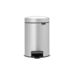 Image showing the newIcon Pedal bin, 3 litre, Metallic Grey product.