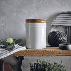 Image showing the James Martin Cook Storage Jar, 1.1L, Soft Grey product.