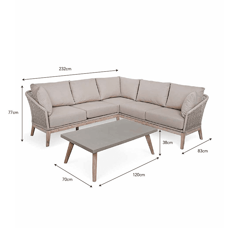 Lynton Corner Sofa Set, Grey