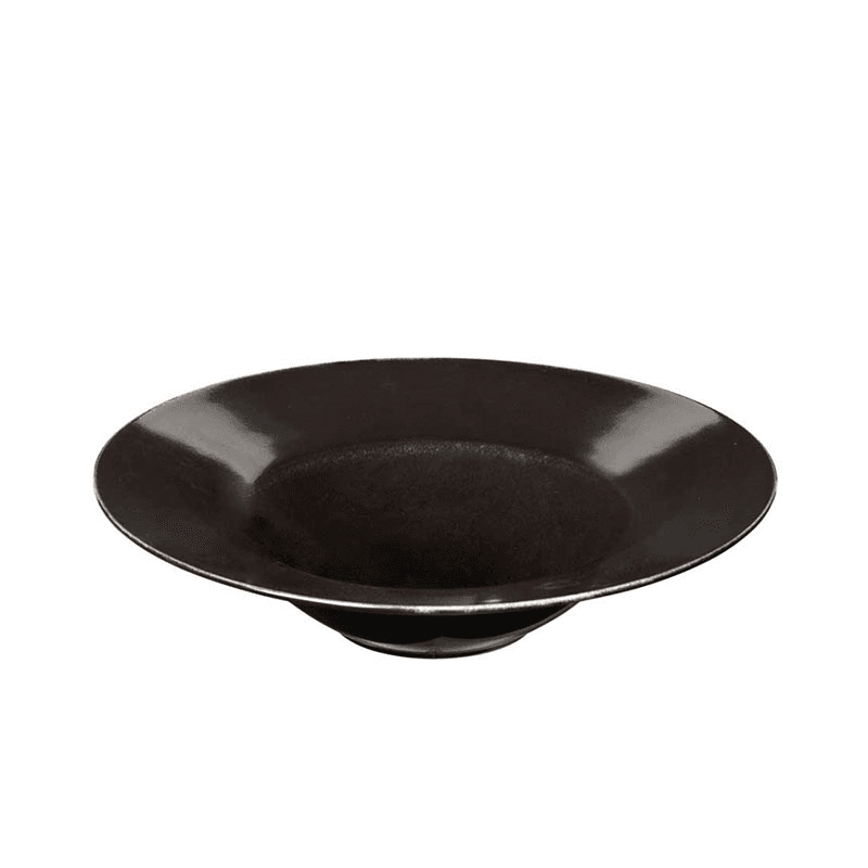 Nordic Coal Deep Pasta Plate, D29cm, Black