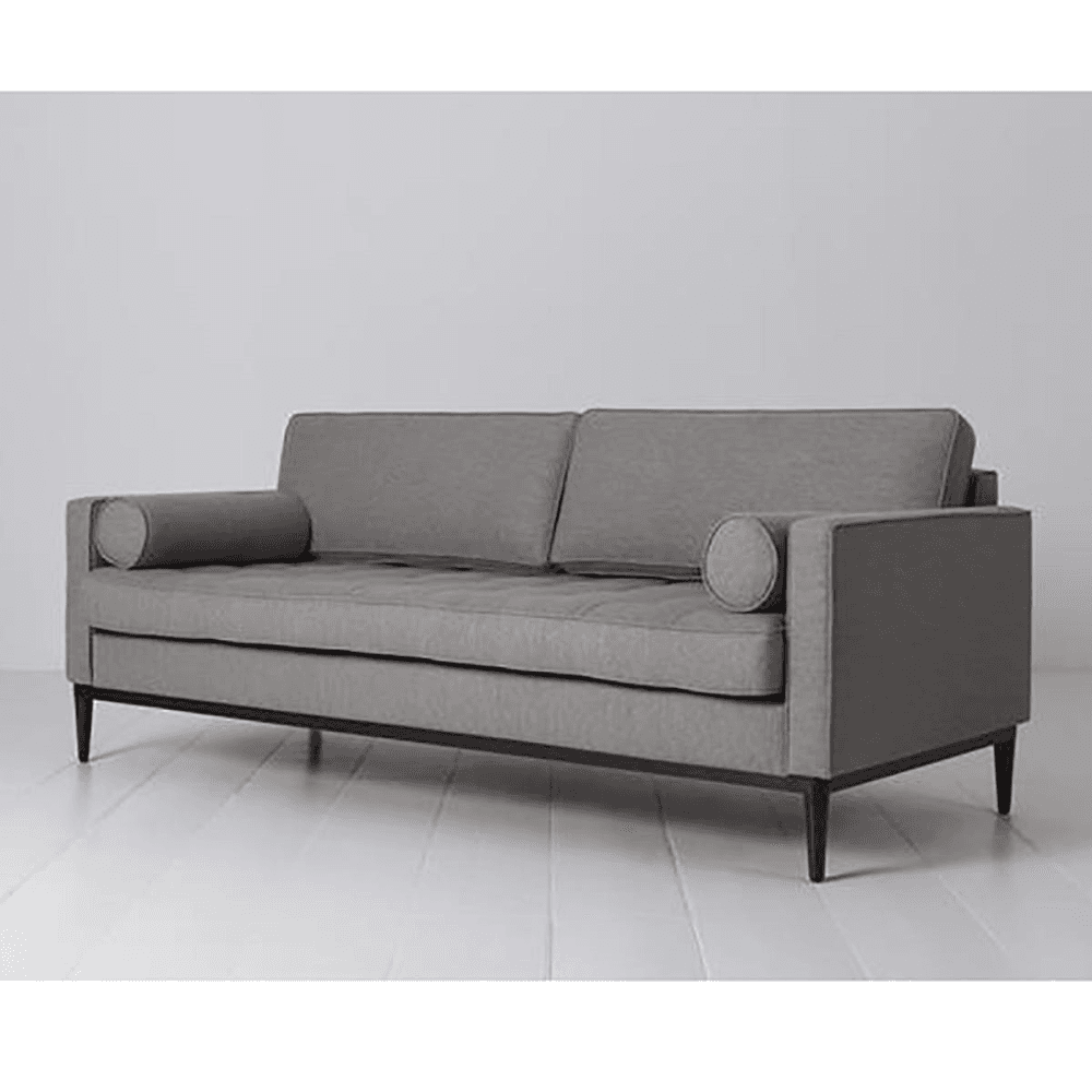 Model 02 3 Seater Linen Sofa, Shadow