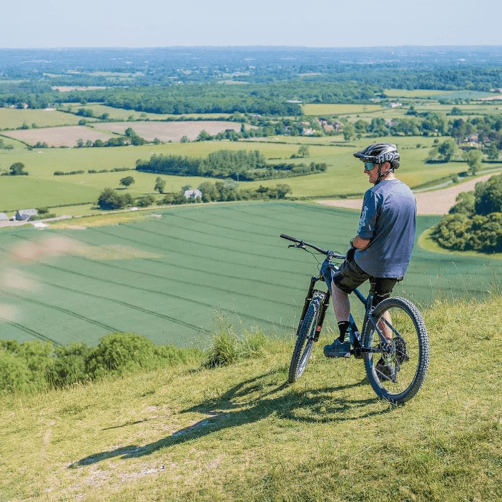 Tour the South Downs with GPS Guided Half Day Electric Mountain Bike Hire for Two