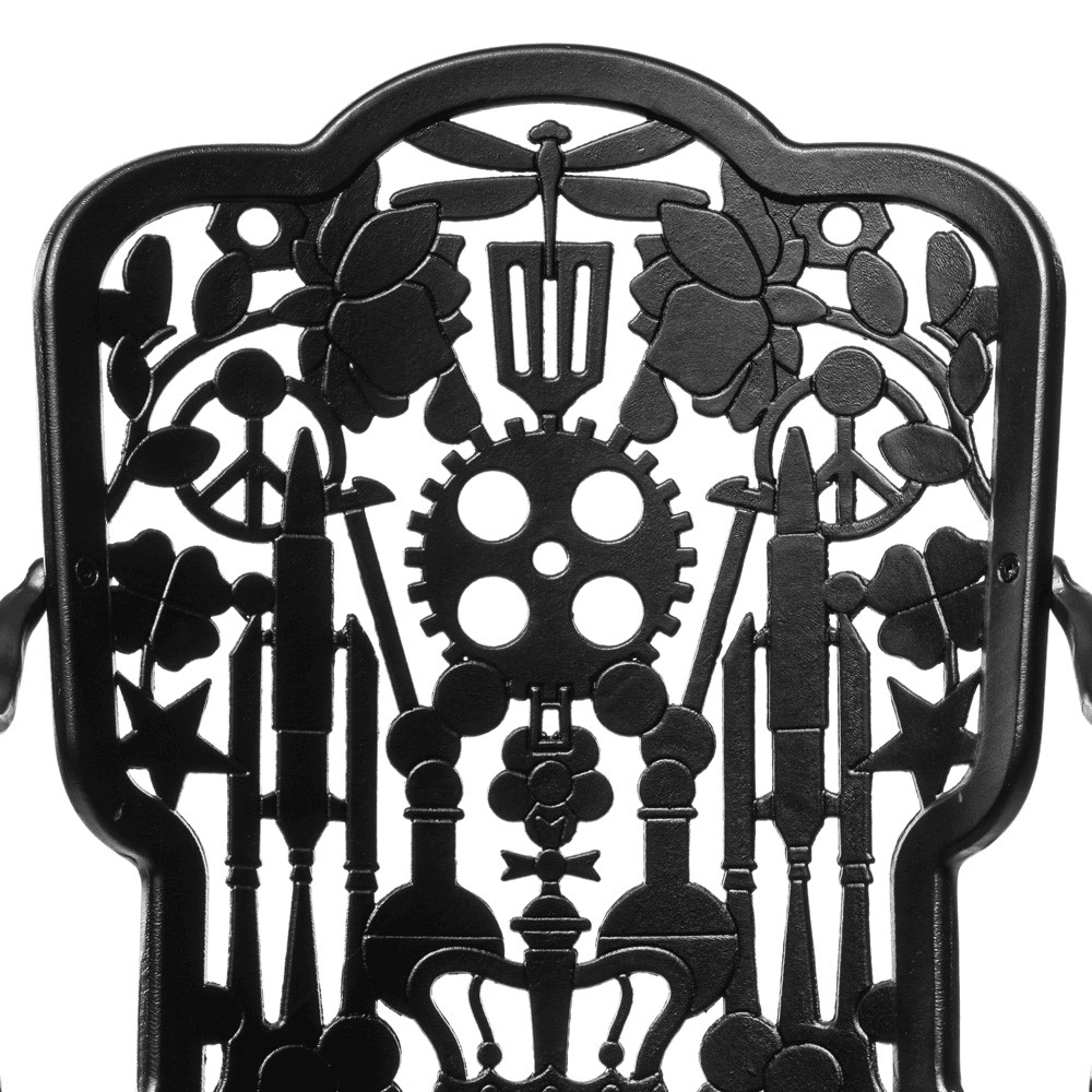 Industry Armchair, H94 x L52 x D55cm, Black