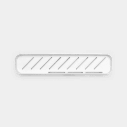 Image showing the MindSet Shower Shelf With Squeegee, White product.