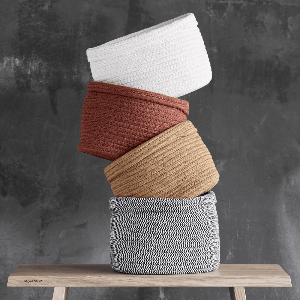 Rena Storage basket, L24 x W18 x H16cm, Ivory