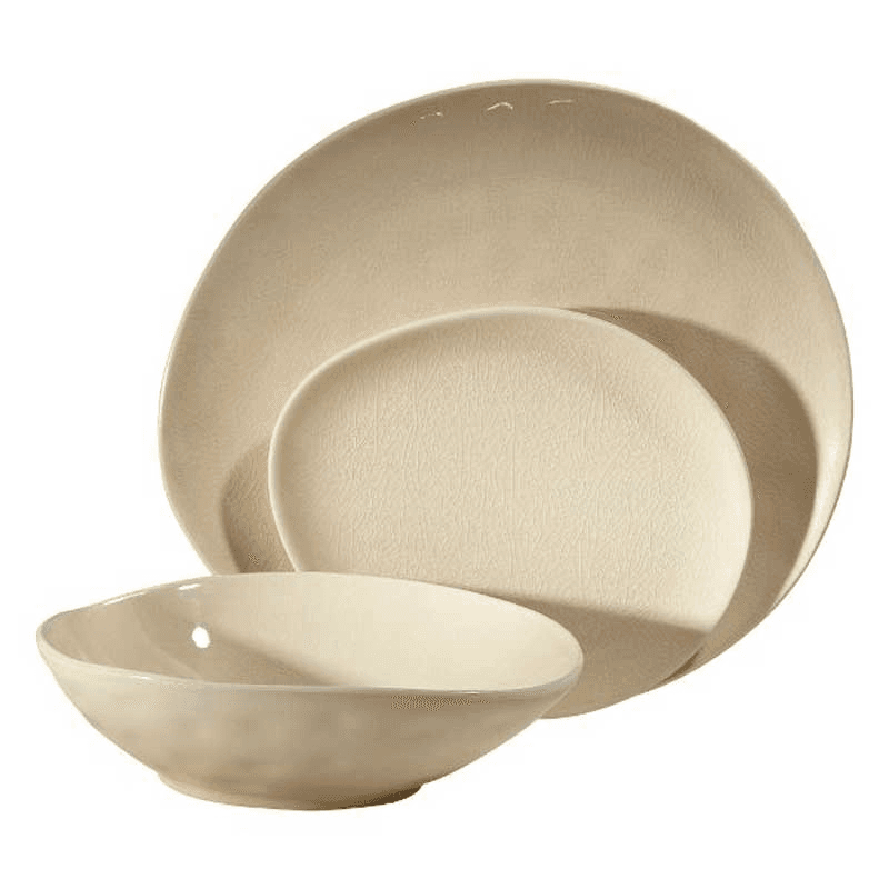 Vie Naturelle 12 Piece Dinner Set, Cream