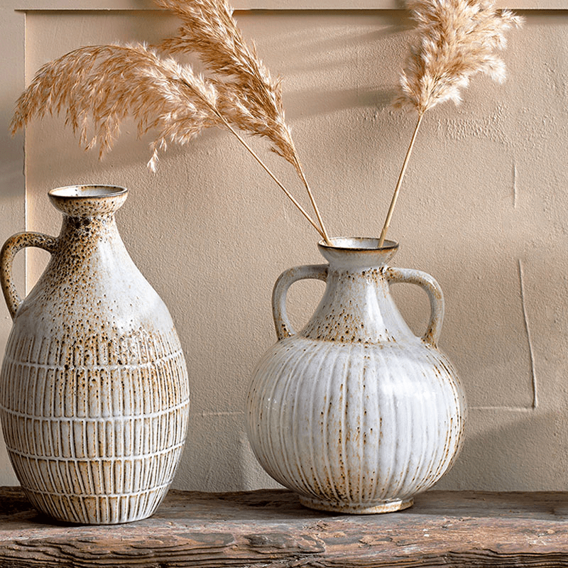 Anjuna Reactive Glaze Decorative Jug, H23.5cm, White