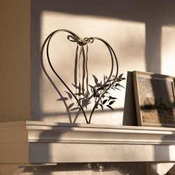 Image showing the Farringdon Heart Wall Display, Grey product.