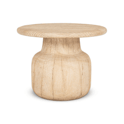 Image showing the Vivan Grooved Wood Side Table, Natural product.