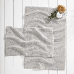 Image showing the Ile de Re Bath mat, 50 x 80cm, Pearl grey product.