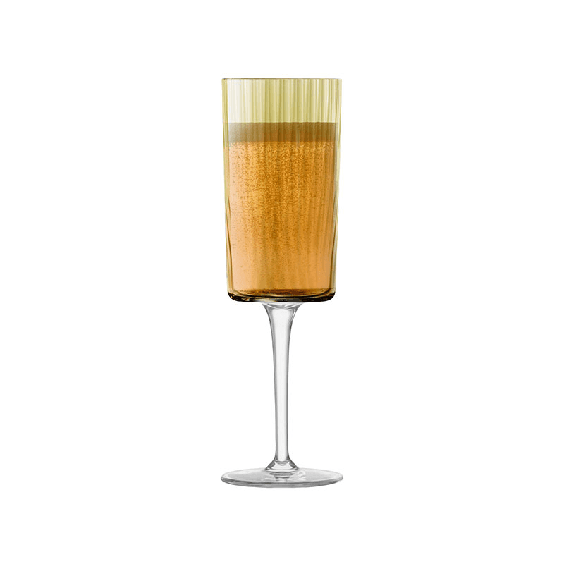 Gems Set of 4 Champagne Flutes, 210ml, Amber