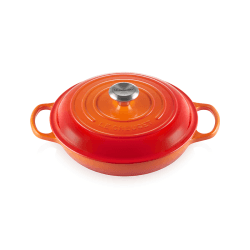 Image showing the Signature Cast Iron Shallow casserole, 26cm - 2 litre, Volcanic product.