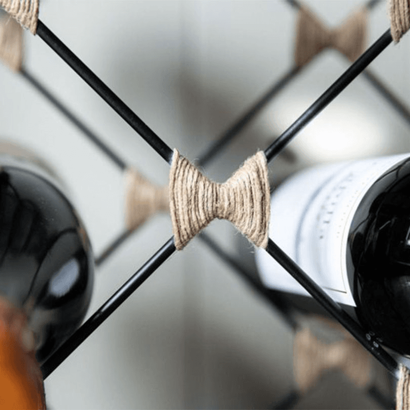 Iron 8 Bottle Wire Wine Rack, Black