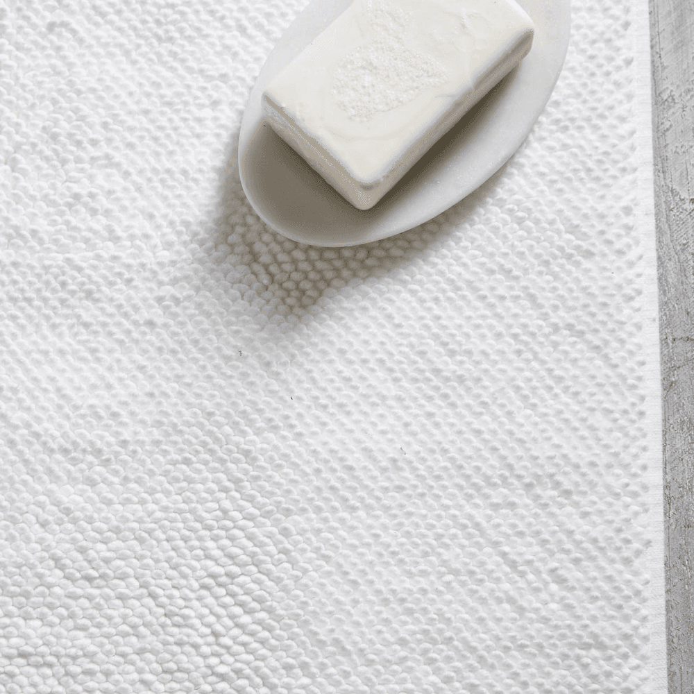 Ile de Re Bath mat, 70 x 110cm, White